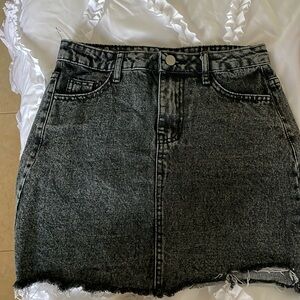 Denim black skirt size small without stretch